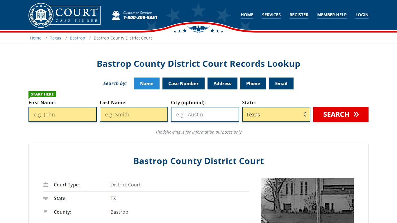 Bastrop County District Court Records Lookup - CourtCaseFinder.com